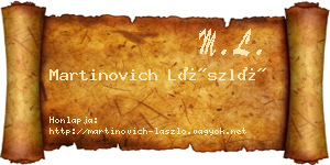 Martinovich László névjegykártya